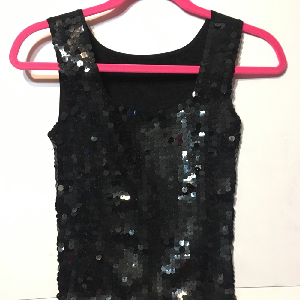 Xl sequin black tank top